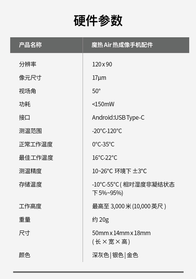 高德手机红外热成像仪，便携手机检测工业热像仪，室内检测热像仪