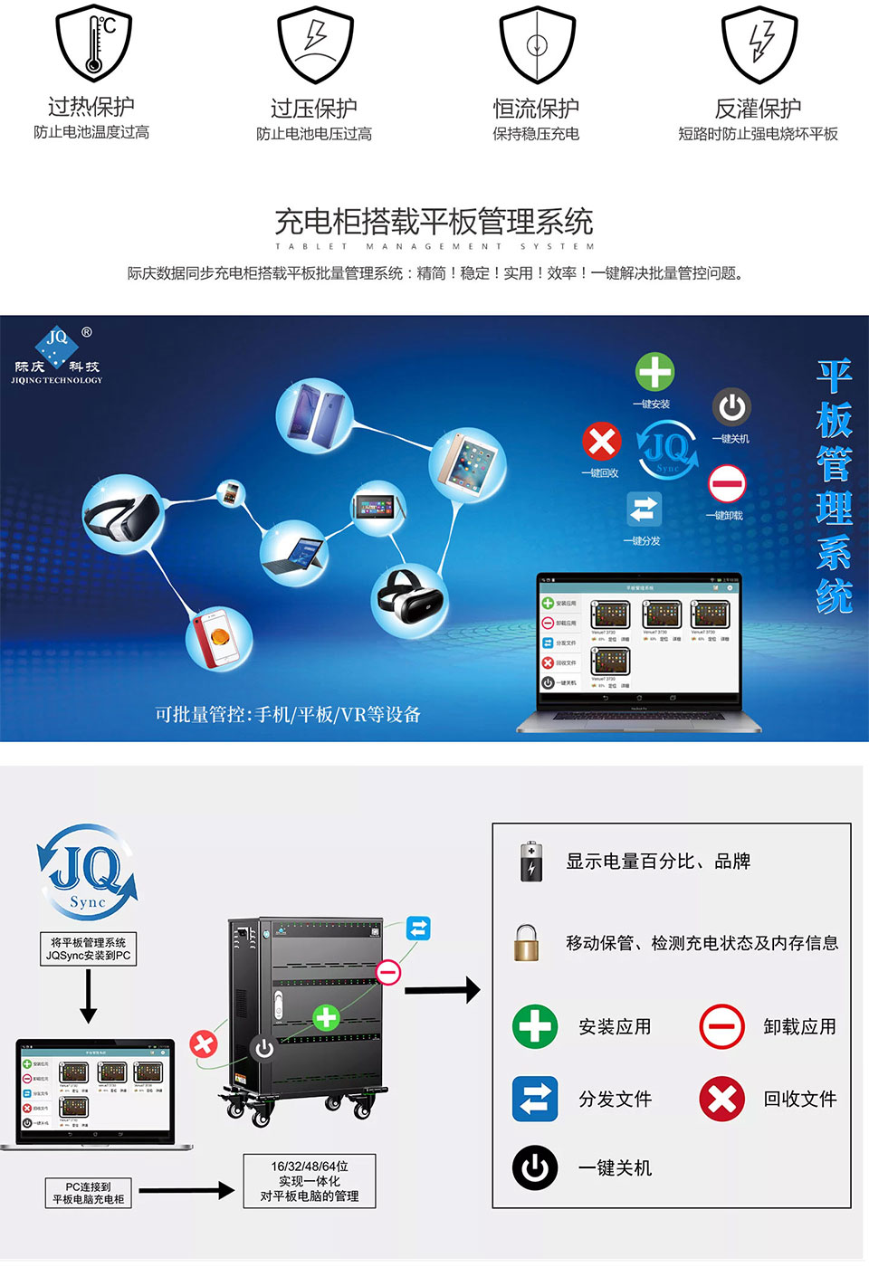 平板電腦充電柜 數據同步充電柜 移動充電車 SYNC48