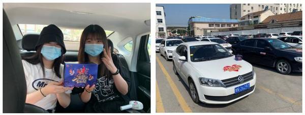 盼盼食品上了滴滴的車，并一路朝高考考場奔去