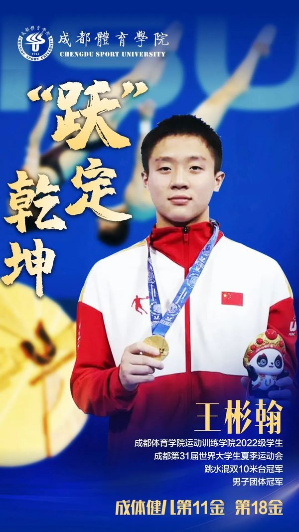 成都大運會丨成體健兒18金5銀2銅！